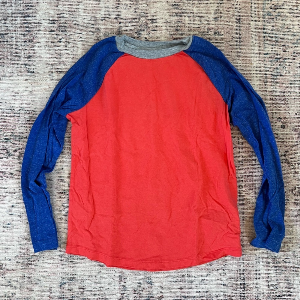 Old Navy Blue and Orange Long Sleeve Tee